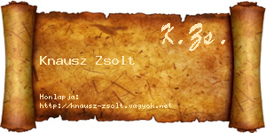Knausz Zsolt névjegykártya
